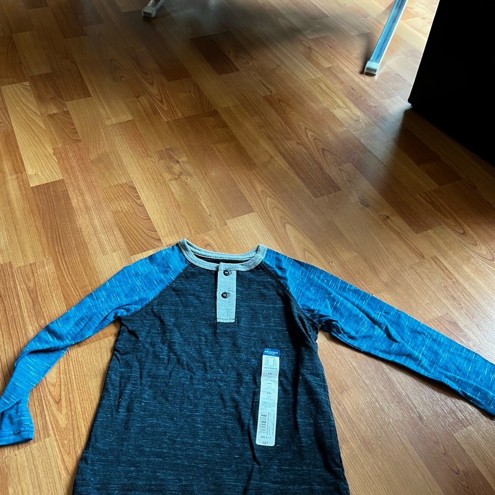 NWT Arizona long sleeve blue XXS 4/5 reg long sleeve Henley shirt